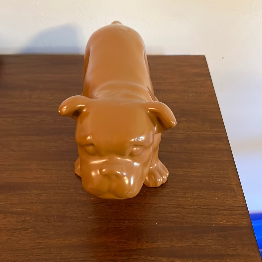 Ceramic bulldog.